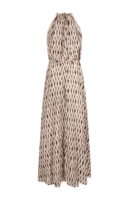 Nukus Jurk Monique Print Offwhite Fango Stretchshop.nl