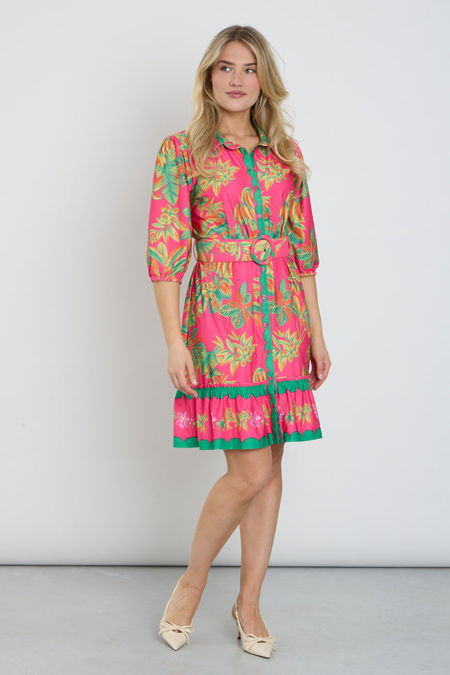 K-design Jurk Met Design C401-P132 Stretchshop.nl