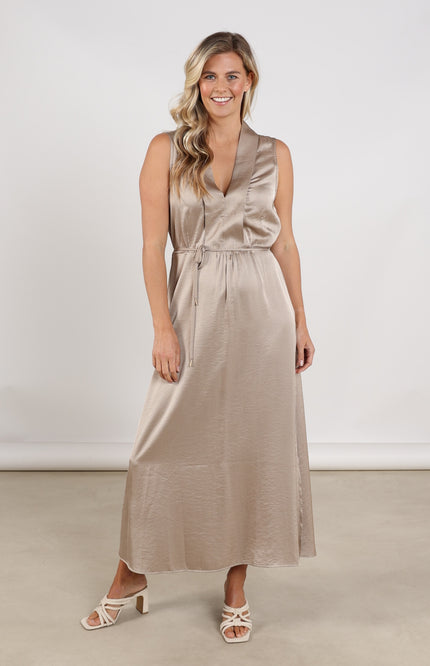 Nukus Jurk Violet Silky Fango NKS14018 Stretchshop.nl