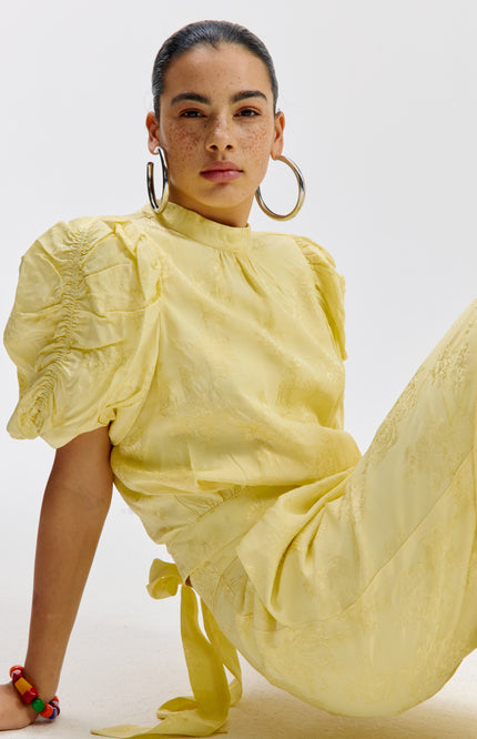 Harper & Yve Top Macey Butter Yellow SS6P407 Stretchshop.nl