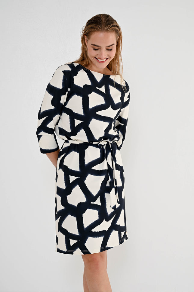 Maicazz Travel Jurk Dressy Cross Paint Stretchshop.nl