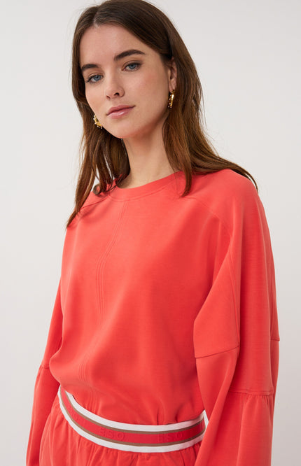 Sweater Fancy Slve Modal Chili Red SP26.05000