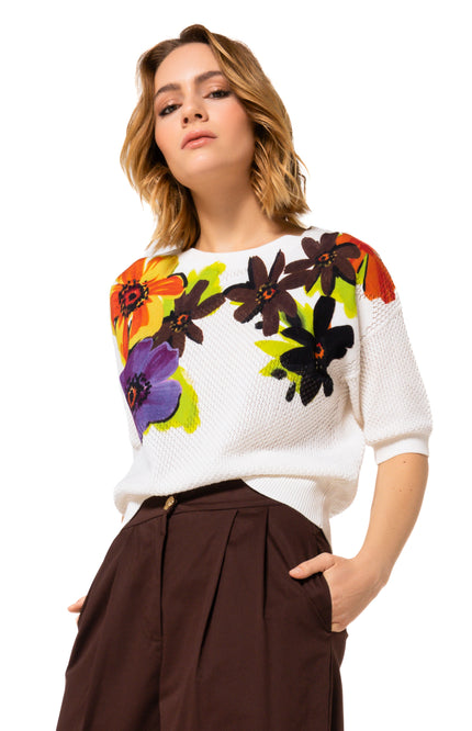 Trui Bloemenprint Multi Color 1288-49