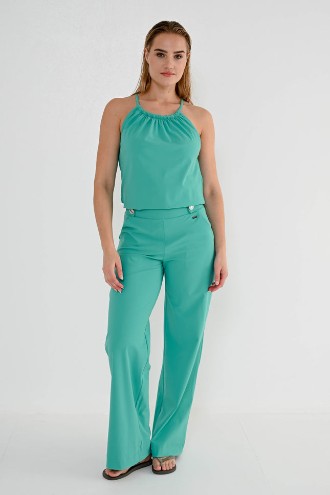 Maicazz Travel Broek Xavi Bright Aqua Stretchshop.nl