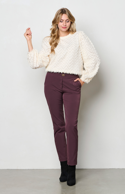 Travel Broek Pola Aubergine PA383