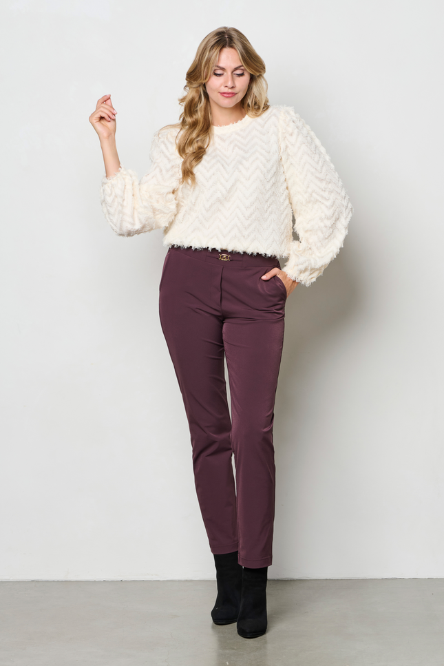 Travel Broek Pola Aubergine PA383