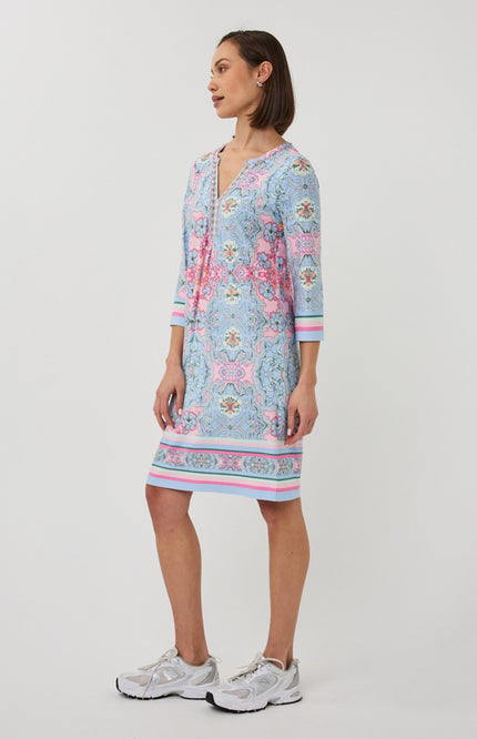 EsQualo Jurk Muse Print SP26.30012 Stretchshop.nl