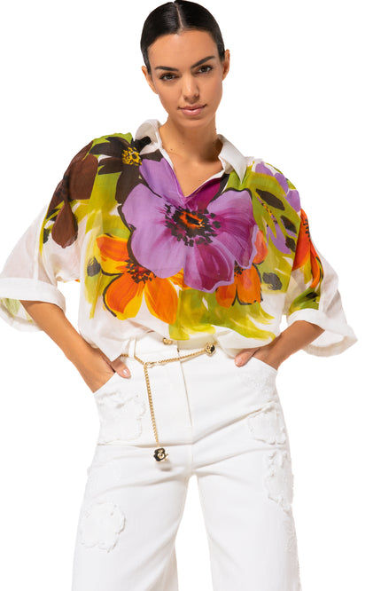 Caroline Biss Blouse Multi Color 1675-49 Stretchshop.nl