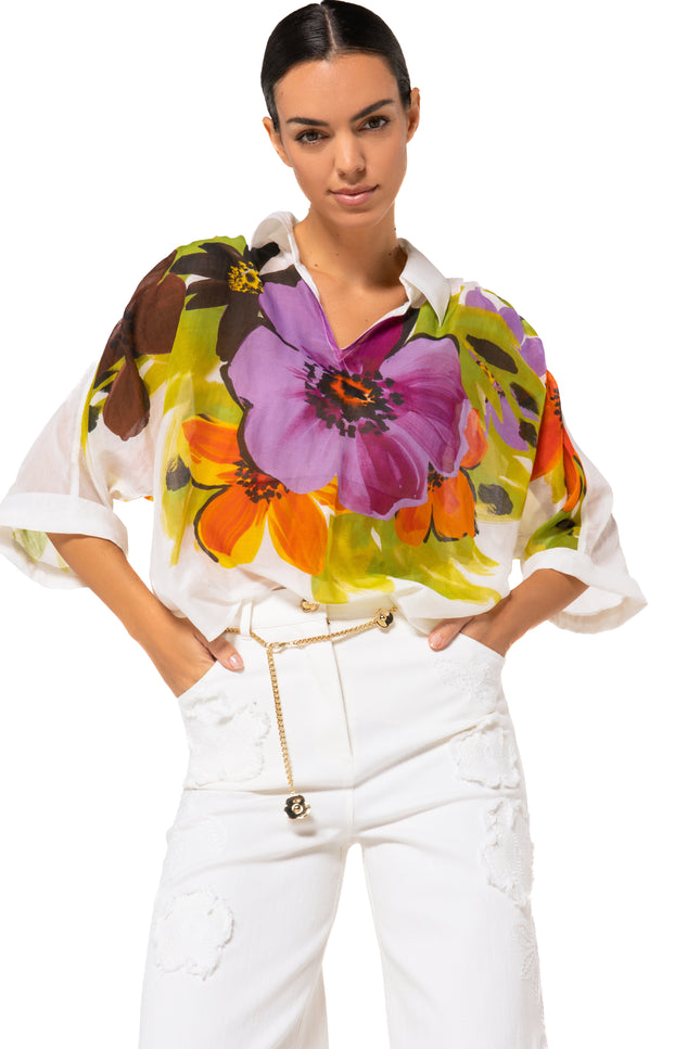 Caroline Biss Blouse Multi Color 1675-49 Stretchshop.nl