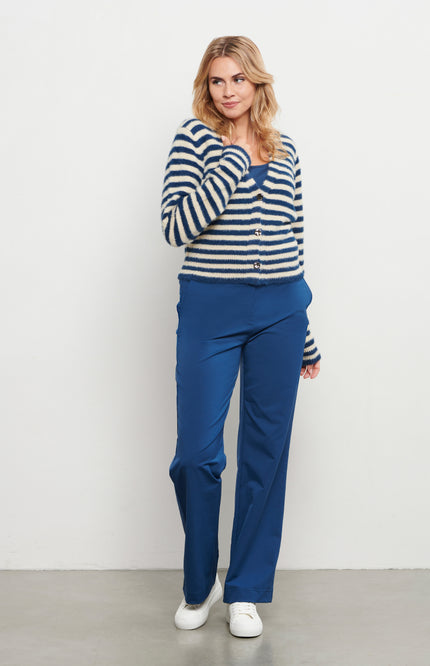 &Co woman Travel Broek Patrice Blue PA264 Stretchshop.nl