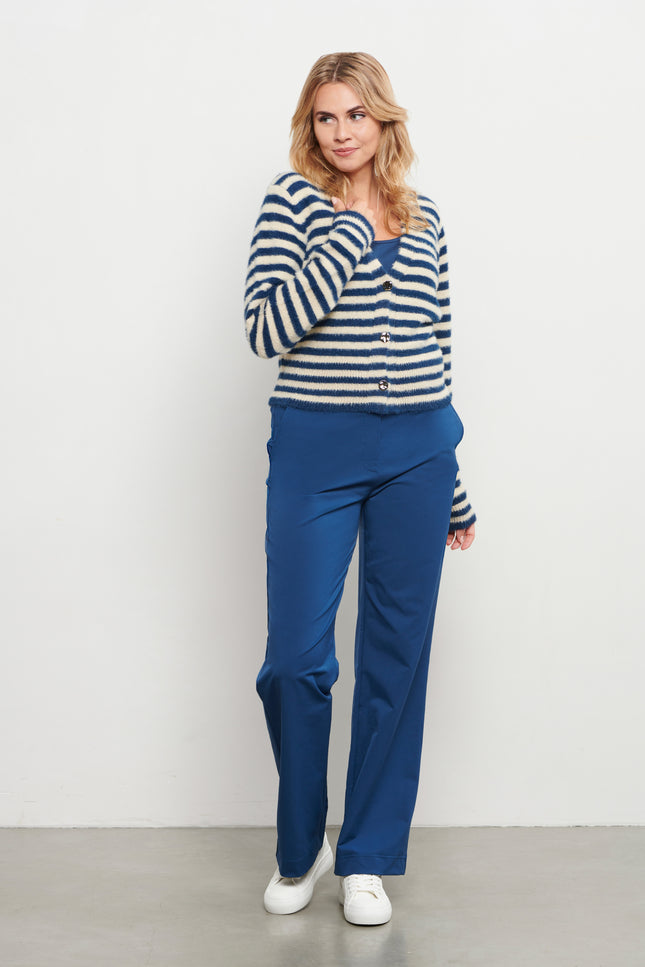&Co woman Travel Broek Patrice Blue PA264 Stretchshop.nl