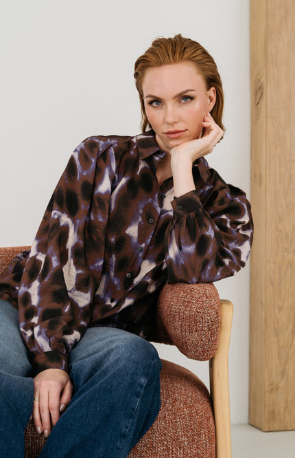 Blouse Avin Purple Tie-Dye Iris Multi BL386