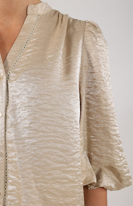 Blouse Rosie Shiny Sand NKS02140