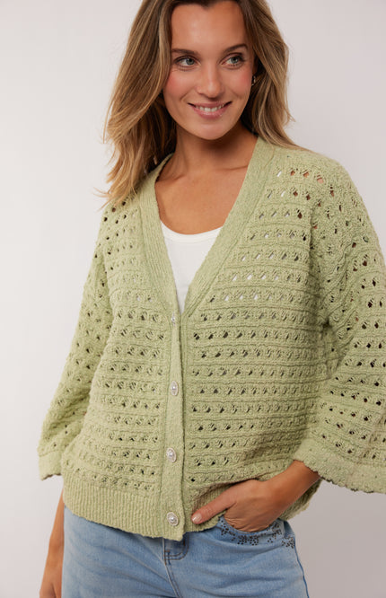 Vest Aliya Knitting Light Moss