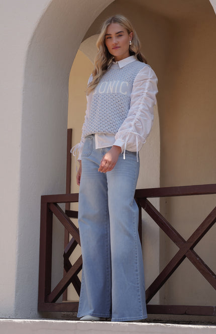 Nukus Jeans Scarlet Bleached Denim NKS09061 Stretchshop.nl
