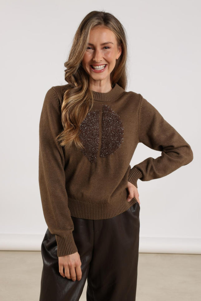 Trui Intarsia Fango NKF03040