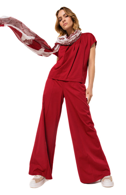 Broek Palazzo Dark Red 1508-50