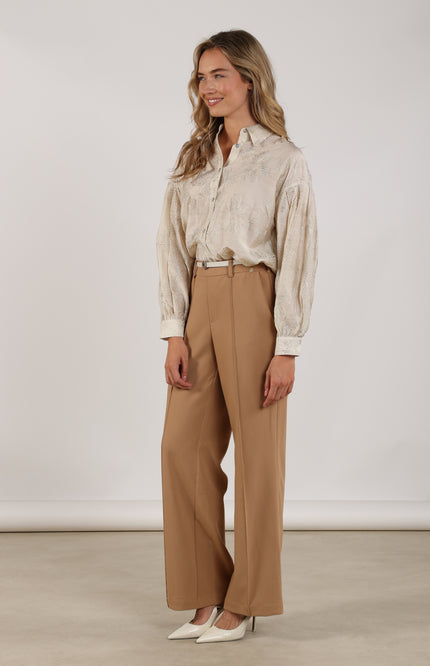 Nukus Broek Jill Camel NKS09068 Stretchshop.nl