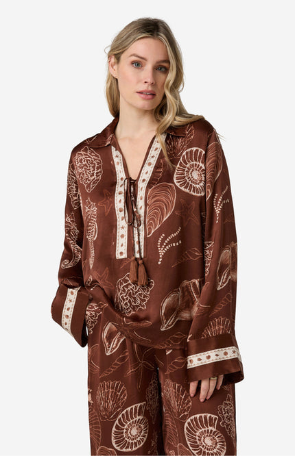 Blouse Tarya Shell Marrón