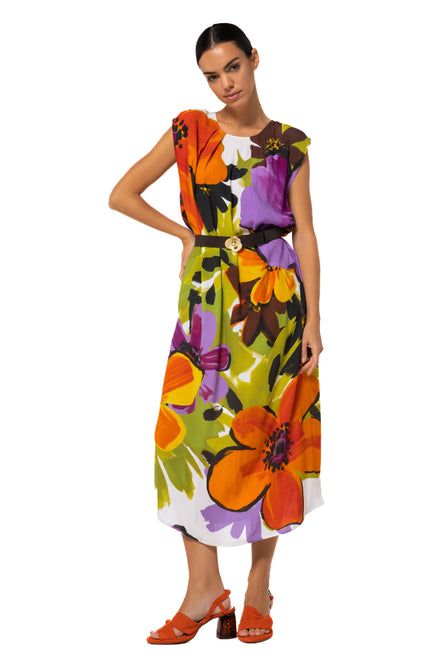 Caroline Biss Jurk Midi Multi Color 1178-49 Stretchshop.nl