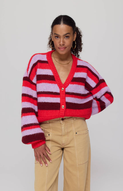 Vest Noor Stripe Multi Lila Love AW25W800