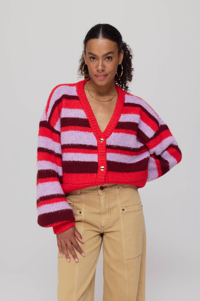 Vest Noor Stripe Multi Lila Love AW25W800