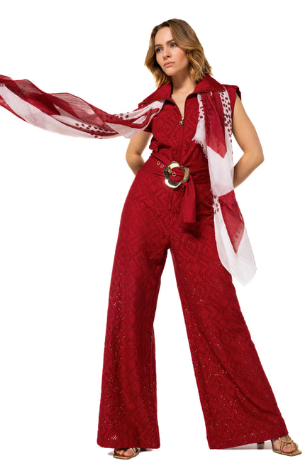 Jumpsuit Kant Dark Red 1552-50