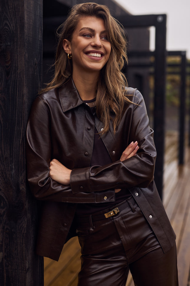 Blouse Patricia Dark Chocolate NKF02076