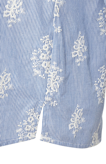 Freequent Blouse Fqlela Brilliant White Chambray 208104 Stretchshop.nl
