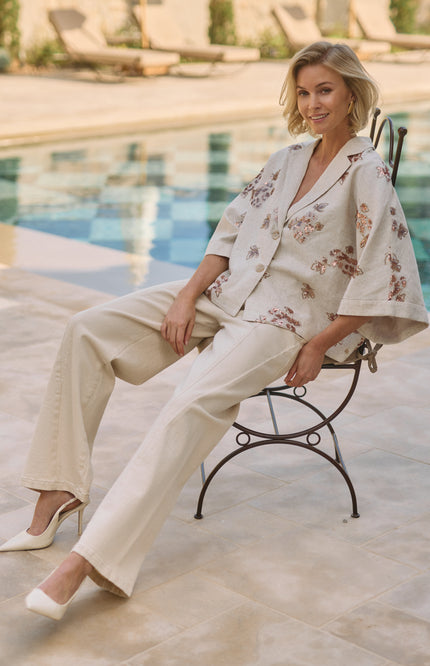 Nukus Blazer Bregje Paillet Sand NKS11011 Stretchshop.nl