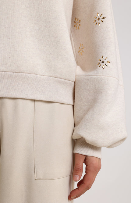 Sweater Amadora Flowerstuds Sand NKF03029