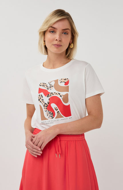 T-shirt Paris Offwhite Red SP26.05014