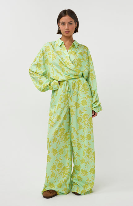 Studio Amaya Blouse Lilou Multi Print Green Stretchshop.nl