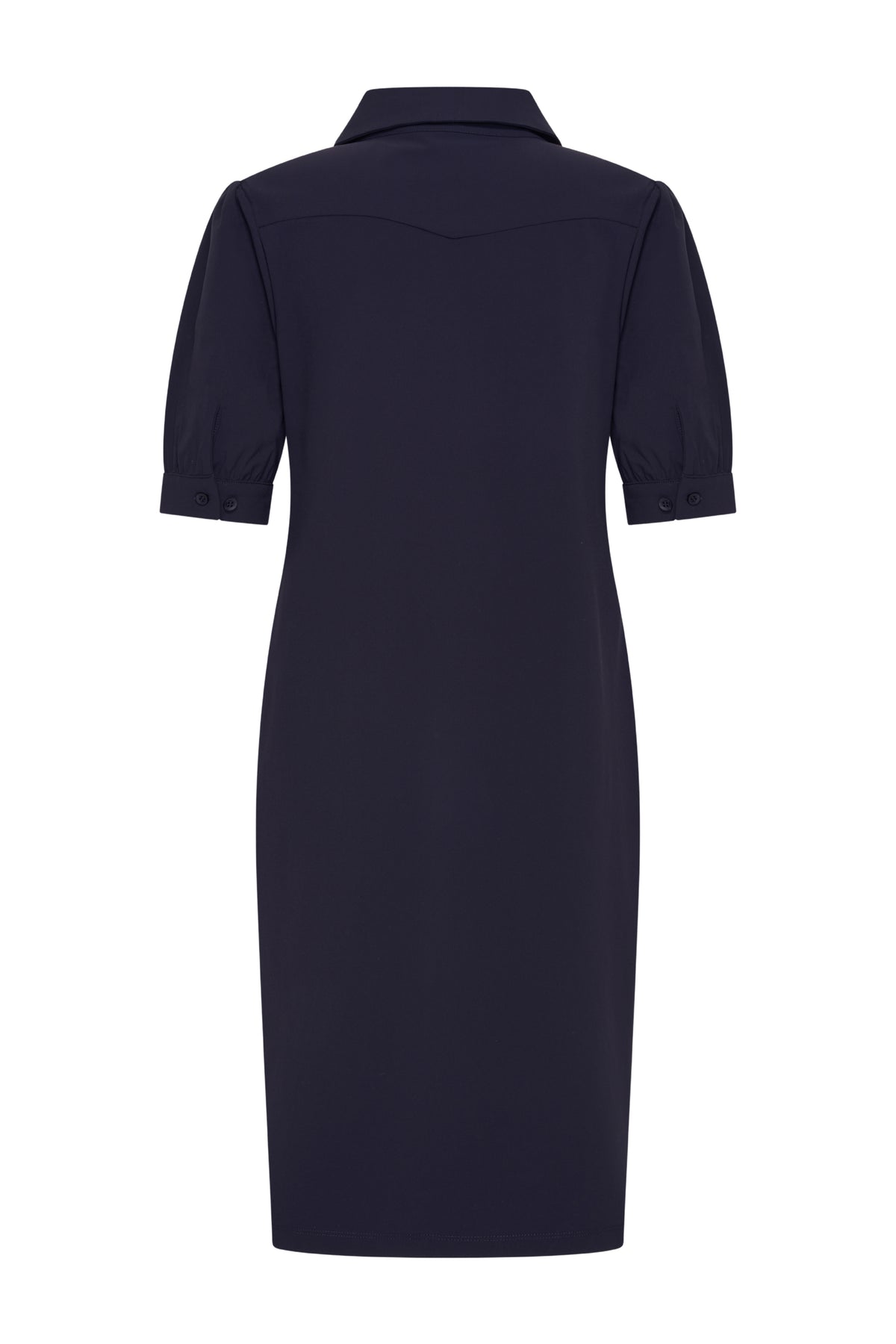 Mi Piace Travel Jurk Polo in navy, korte mouw, casual stijl, geschikt voor reizen en comfort.