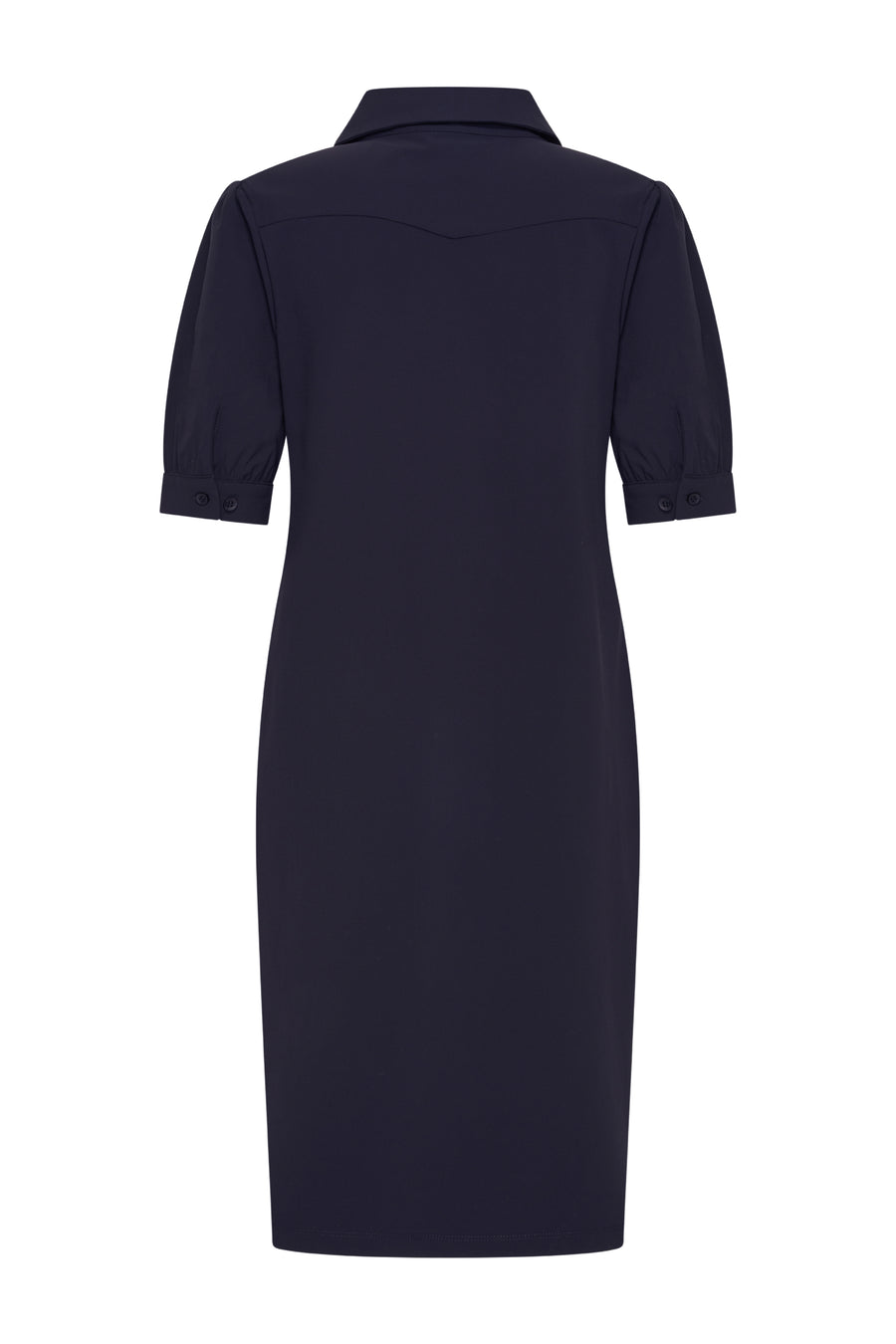 Mi Piace Travel Jurk Polo in navy, korte mouw, casual stijl, geschikt voor reizen en comfort.