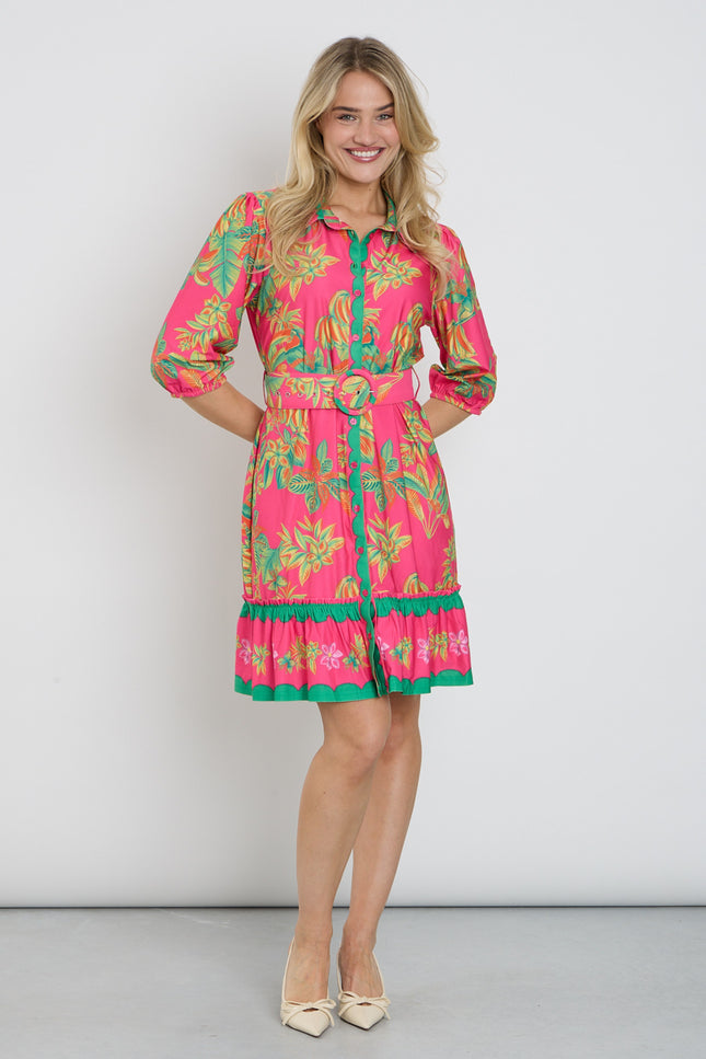 K-design Jurk Met Design C401-P132 Stretchshop.nl