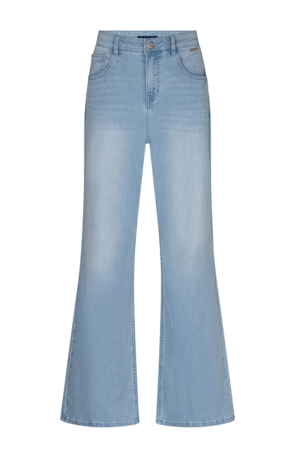 Red Button Broek Brielle Flare Denim Light Blue SRB4846 L33 Stretchshop.nl