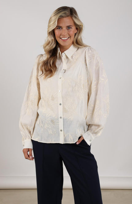 Blouse Avy Embroidery Offwhite NKS02203