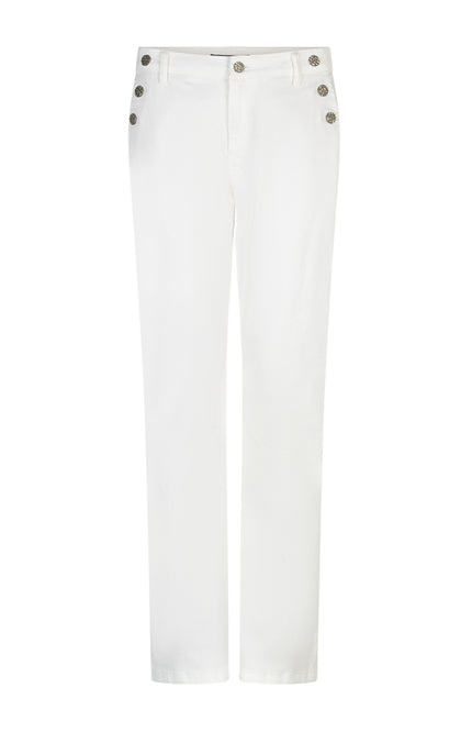 Red Button Broek Bibette Buttons Offwhite SRB4859 L33 Stretchshop.nl