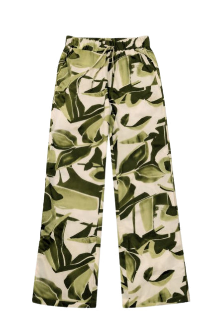 Elvira Casuals Broek Mira Green Desert Flower Stretchshop.nl