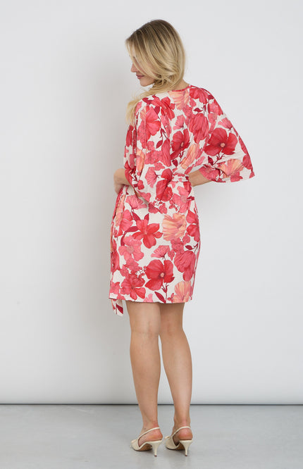 K-design Jurk V-Hals Met Design C104-P123 Stretchshop.nl