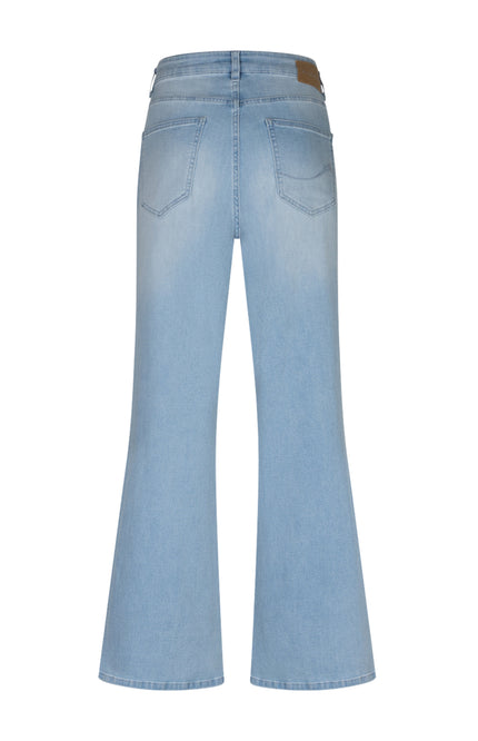 Red Button Broek Brielle Flare Denim Light Blue SRB4846 L33 Stretchshop.nl