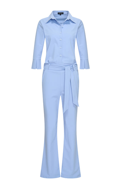 Mi Piace Heavy Travel Jumpsuit Lavender Blue 202154A Stretchshop.nl