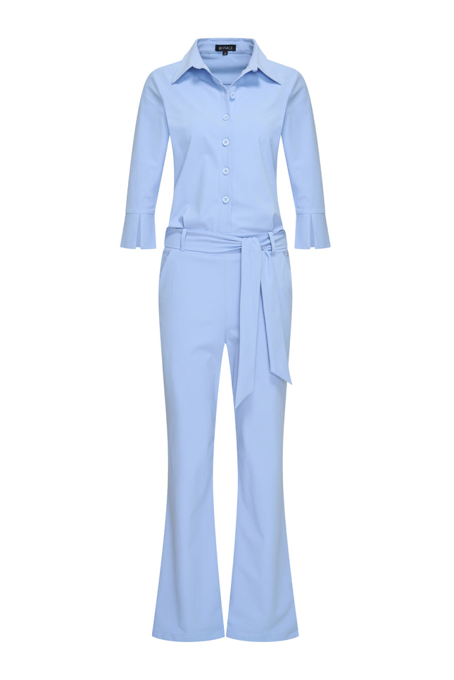 Mi Piace Heavy Travel Jumpsuit Lavender Blue 202154A Stretchshop.nl