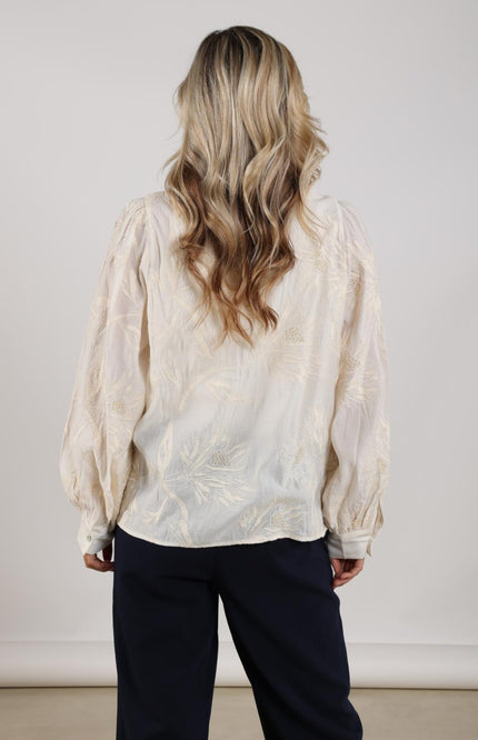 Blouse Avy Embroidery Offwhite NKS02203