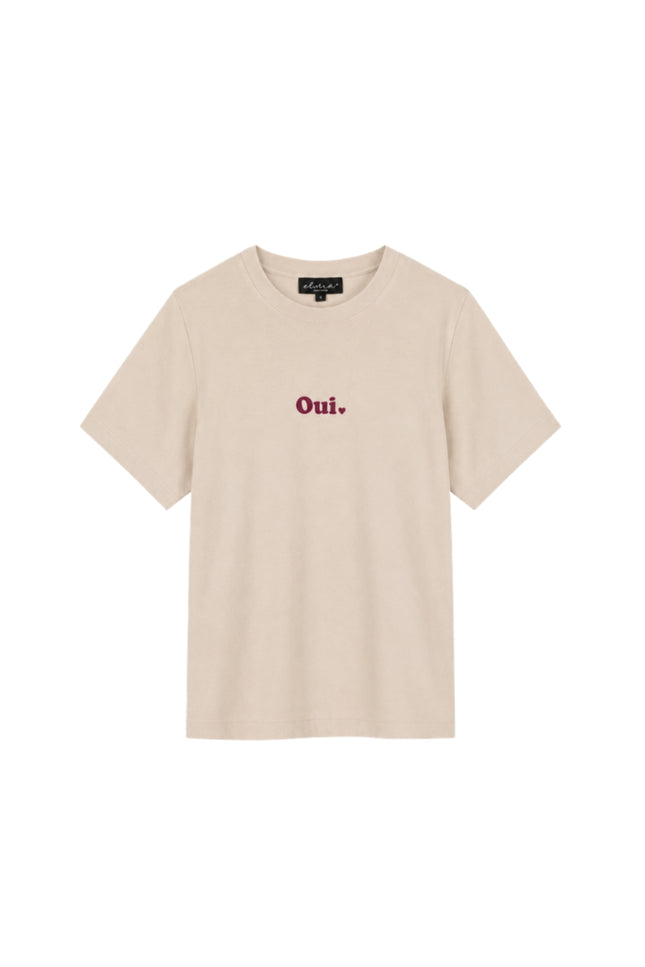 T-shirt Oui Offwhite Merlot