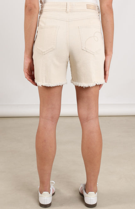 Nukus Short Tanya Ruffle Offwhite NKS09067 Stretchshop.nl