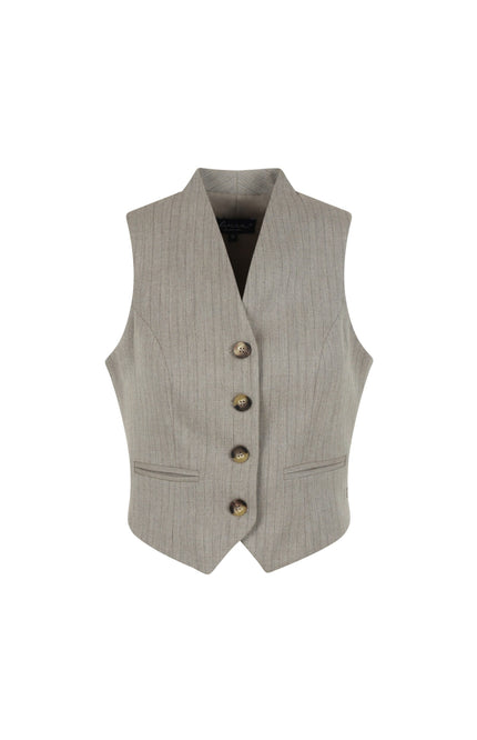 Gilet Miley Taupe Stripe