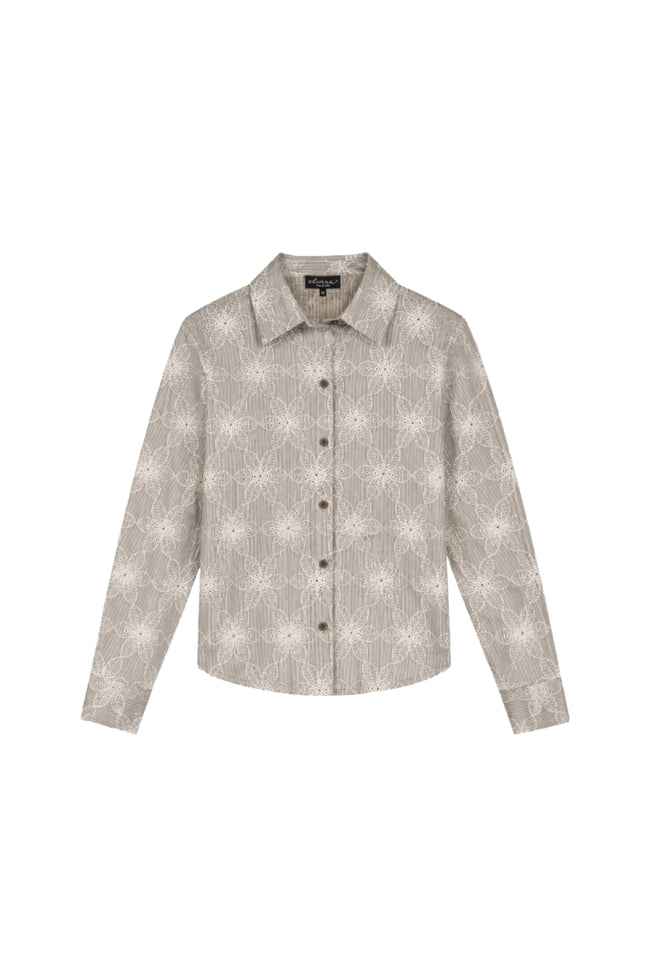 Blouse Fallon Striped Coffee
