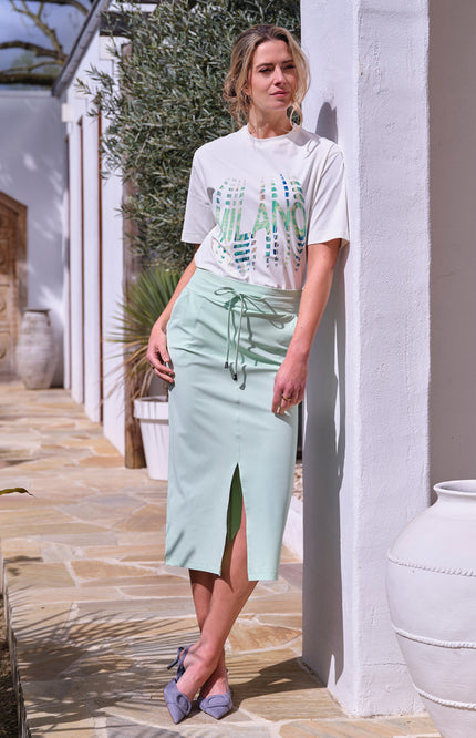 Mi Piace Heavy Travel Rok Pistachio 202424A Stretchshop.nl